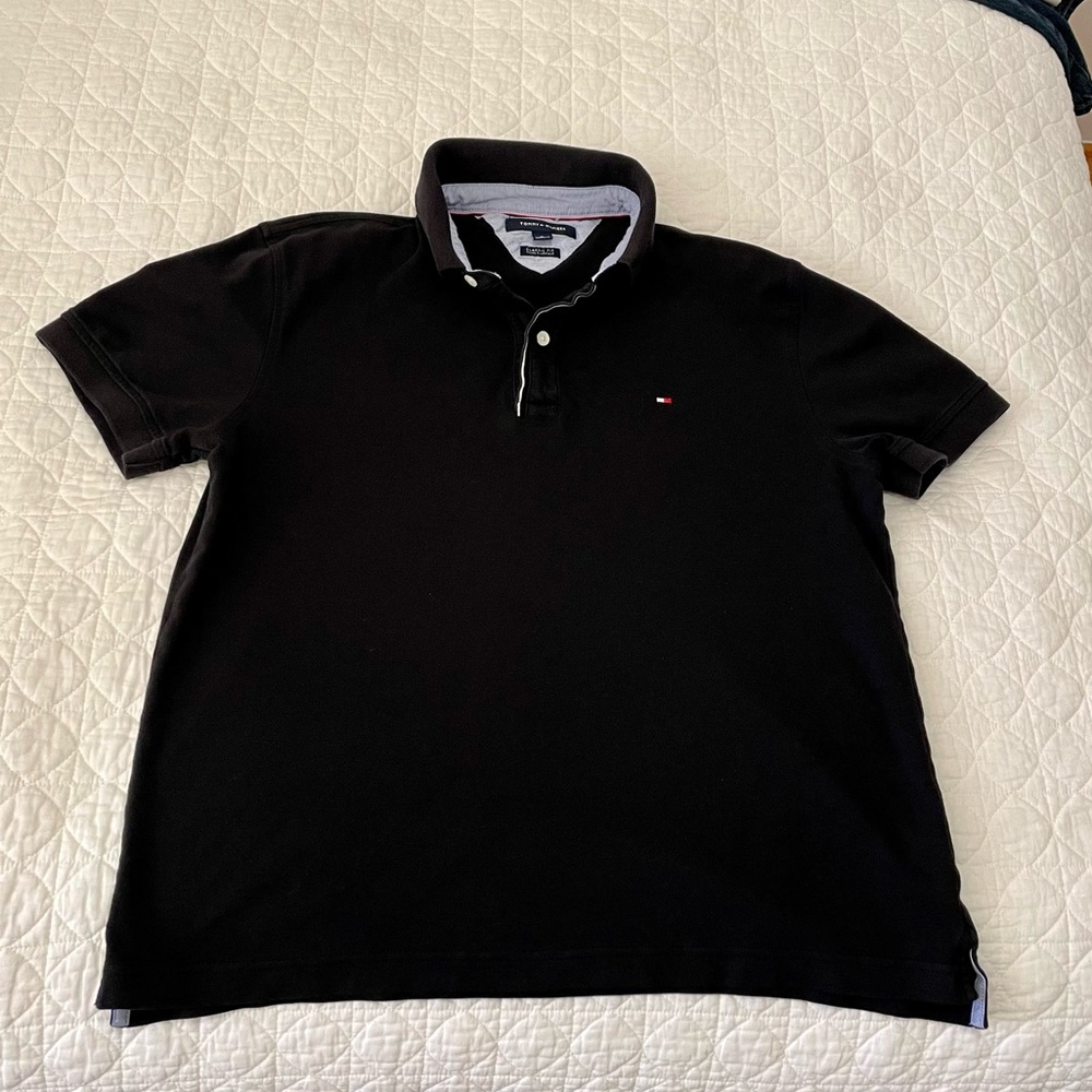 Men’s Tommy Hilfiger Black Polo Shirt!